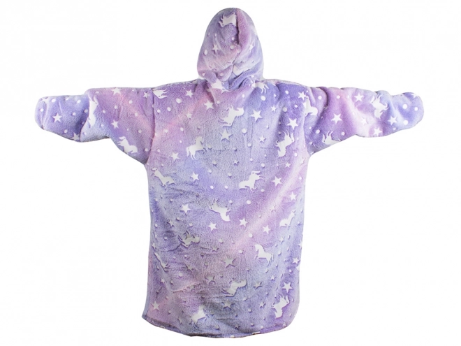 Varm oversize tæppehættetrøje med tæt fleece