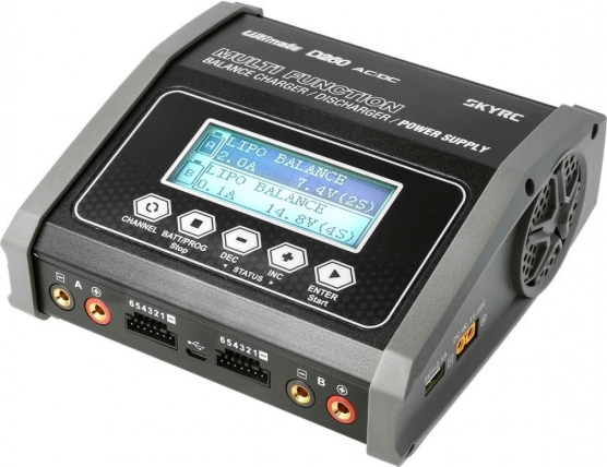 Dobbeltkanals intelligent oplader SKYRC D260 2×130 W