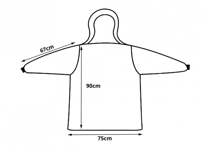 Varm oversized tæppe sweatshirt med hætte