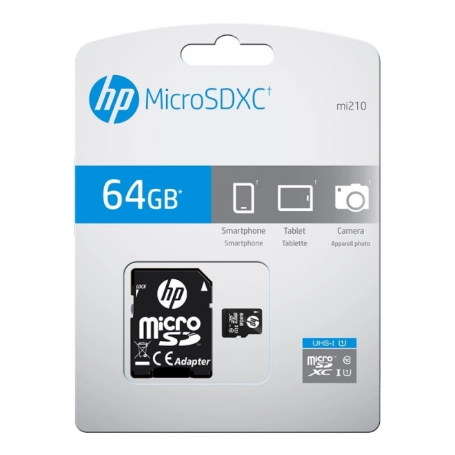 Kort MicroSDXC 64GB HP High Speed