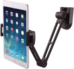 Vægmonteret tabletholder 4,7–12,9" med justerbar arm – sort