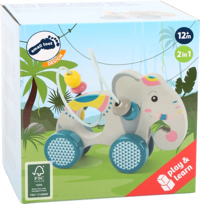 Lille Fod Træelefant på hjul Jungle