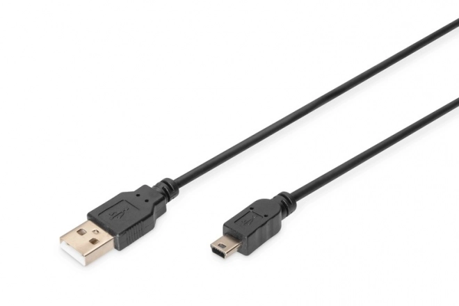 Tilslutningskabel USB 2.0 HighSpeed "Canon" USB type A/miniUSB B (5-pin) M/M sort 1m
