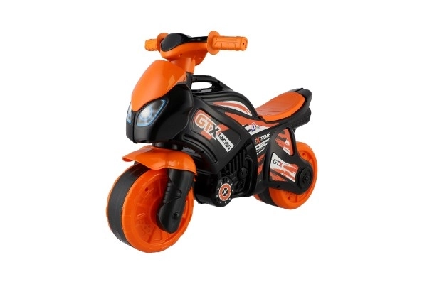 Løbecykel motorcykel orange-sort plast i pose 35x53x74cm 24m+