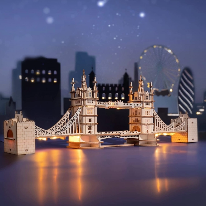 RoboTime træ 3D puslespil bro Tower Bridge lysende