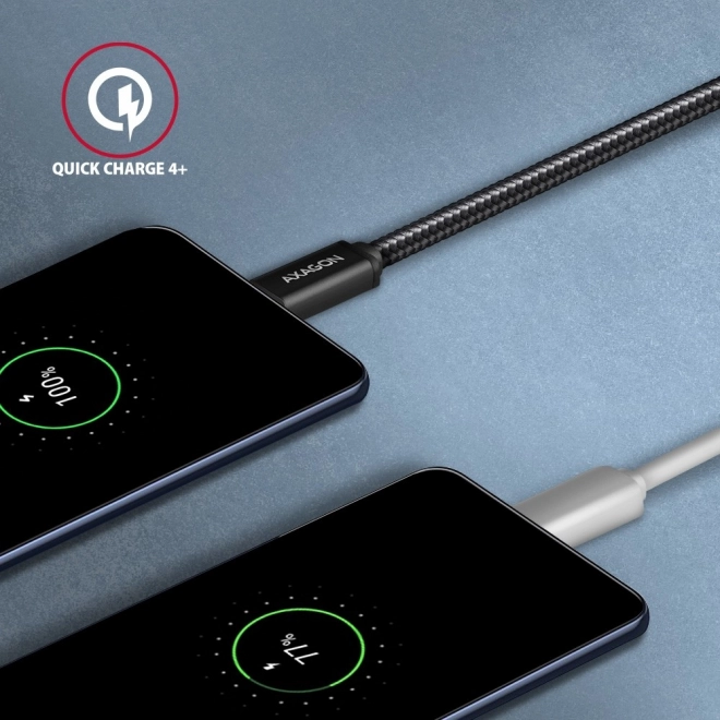 USB-C til USB-C kabel 3m, Power Delivery 60W, fleksibel flet
