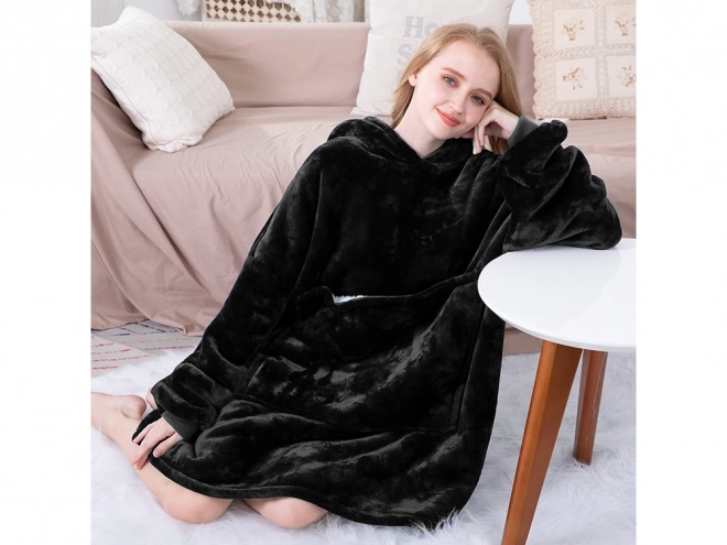Varm oversized tæppetrøje af tyk fleece