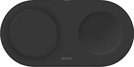 Belkin BoostCharge Pro 2-i-1 trådløs opladningspad Qi2 15 W – sort