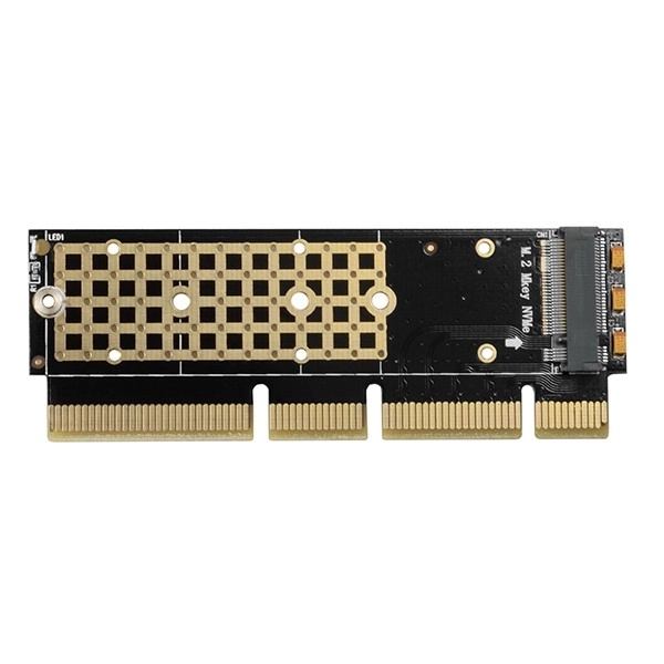 PCEM2-1U intern adapter PCIe x16/x8/x4, slot M.2 NVMe M-key, 1U