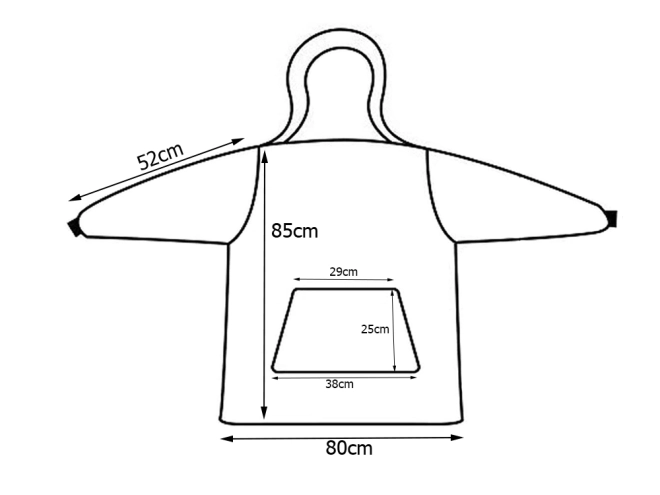 Varm oversize hættetrøje med hætte