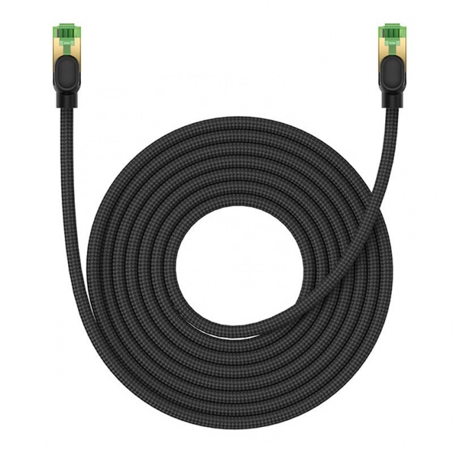 Flettet netværkskabel cat.8 Baseus Ethernet RJ45, 40 Gb/s, 8 m (sort)