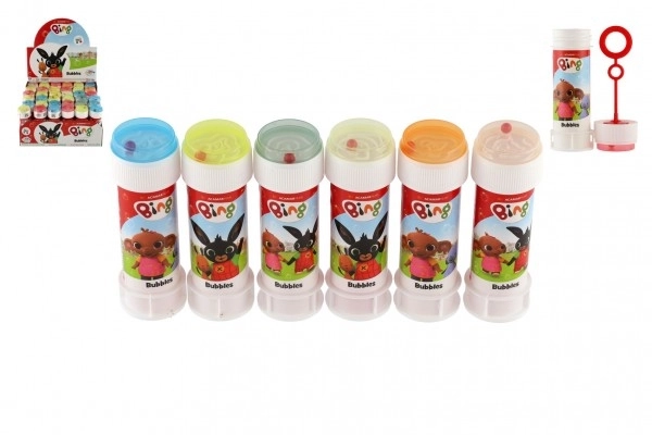 Sæbebobler 60ml Kaninen Bing mix farver i plastikflaske 4x11cm