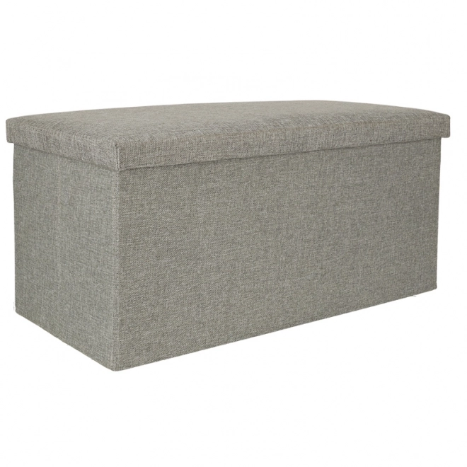 Grå foldbar skammel med opbevaringsrum 76x38x38 cm