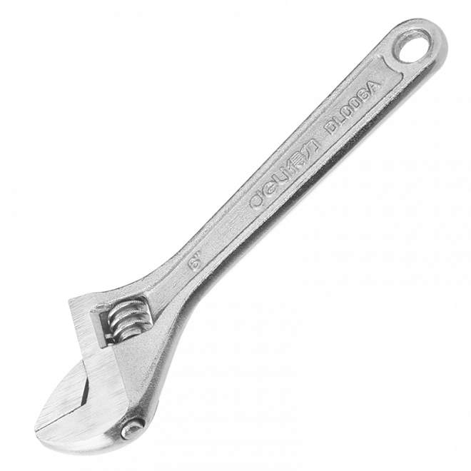 Justerbar skruenøgle 6" Deli Tools EDL006A (sølv)