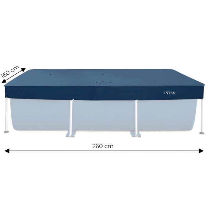 Dækkende presenning til pool med ramme 2,6 x 1,6 m Intex