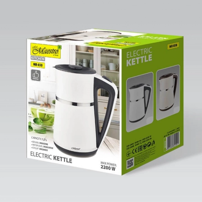 Elektrisk kedel 1,7 l 2200 W hvid