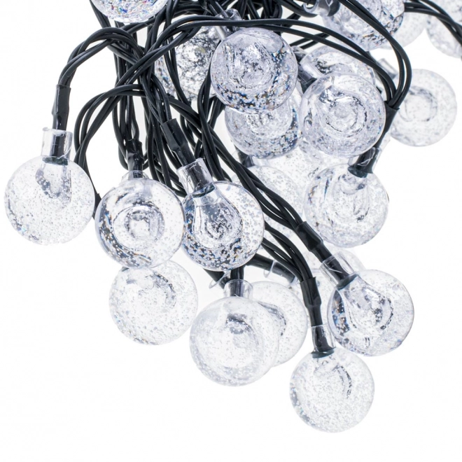 Solcelle haver belysning kugle 7m 50 LED kold hvid