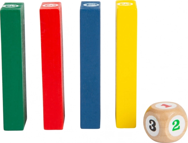 Lille Fod Træfarvet spil Jenga