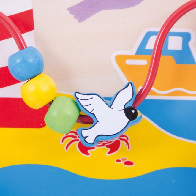 Bigjigs Baby Træ motorisk tavle hav