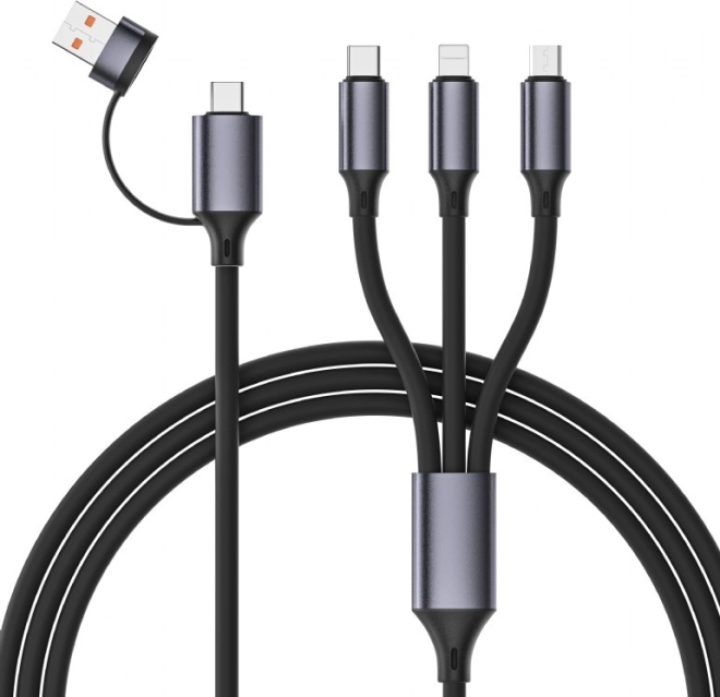 Universel opladningskabel 4-i-1 USB 1,5 m