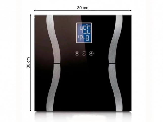 Analytisk 180kg glas badevægt med LCD-display