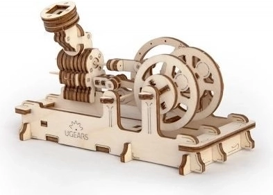 Træ 3D‑puslespil UGEARS Luftmotor – mekanisk model