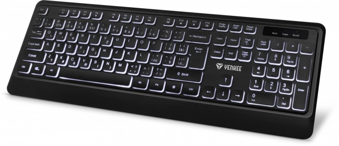 Bagbelyst stille USB-tastatur med lavprofil-taster