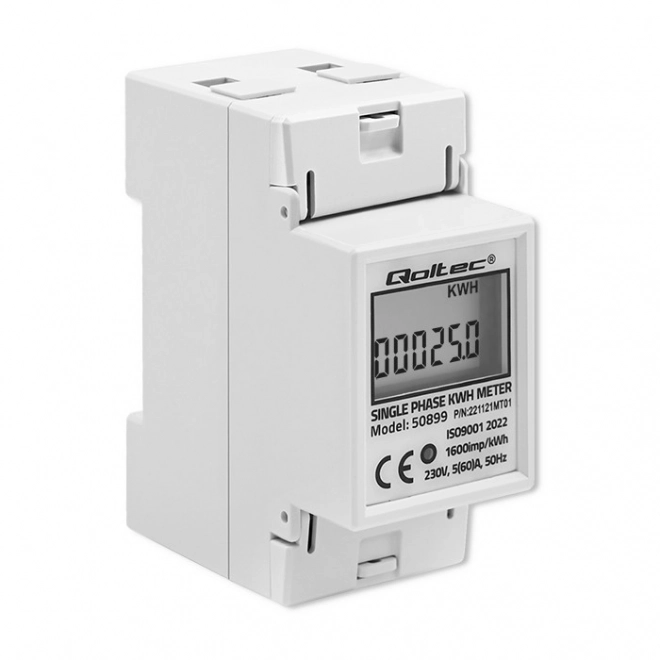 Enfase Elektronisk Elektricitetsmåler | DIN-skinne | 230V | LCD | 2P