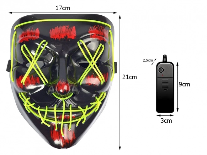 Lysende LED-maske rensende fest