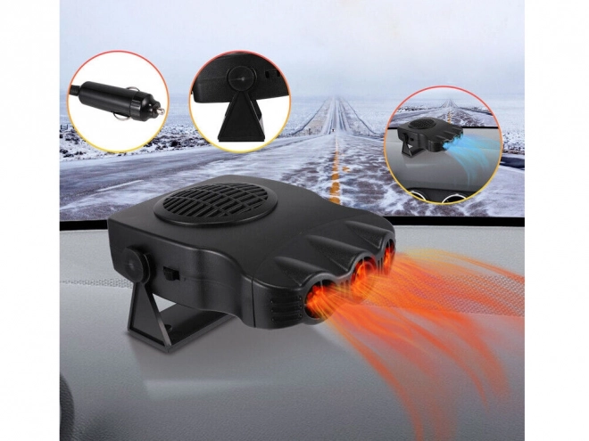 Bærbar bilvarmer og afiser 200W 12V