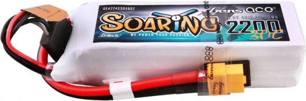Gens ace G-Tech Soaring LiPo 2200 mAh 14,8 V 30C 4S med XT60-stik