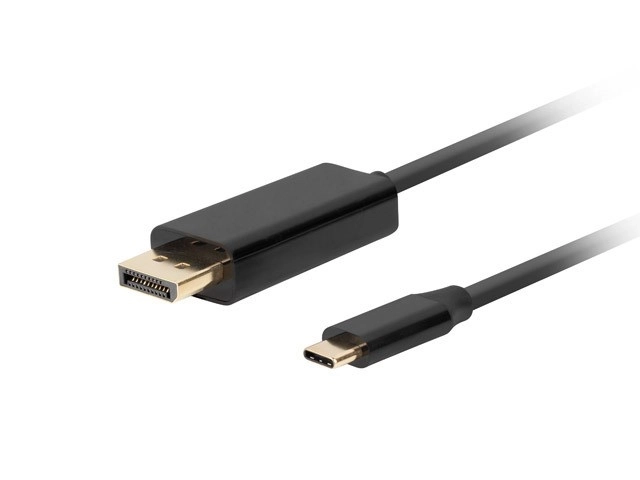 USB-C til DisplayPort kabel 1.8m 4K 60Hz Sort