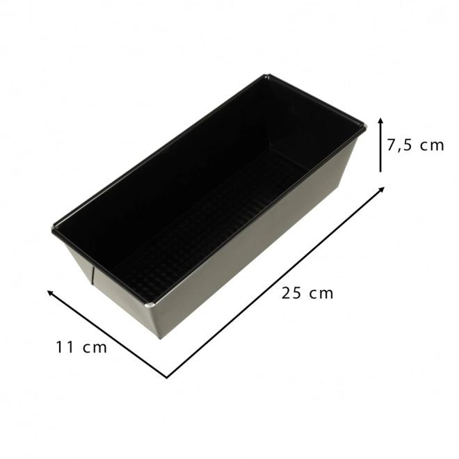 Universal bageplade med tekstur 25 cm x 11 cm x 7,5 cm sort