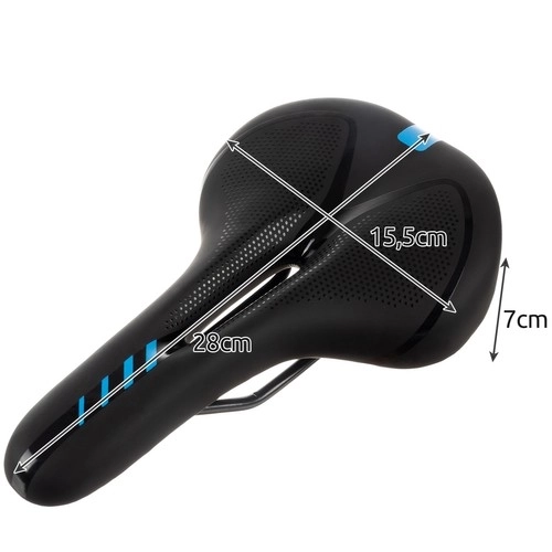 Smal cykelsadel med ventilation og baglys