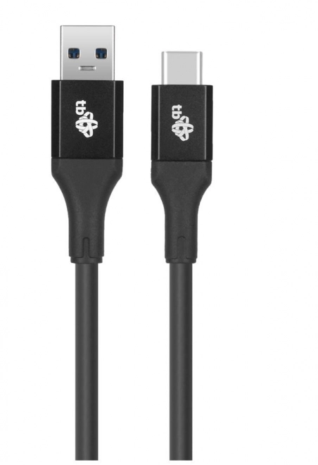 USB kabel USB 3.0 - USB-C 2m Premium 3A sort