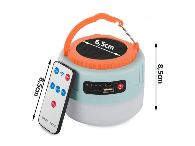 Sollys USB-campinglampe med fjernbetjening