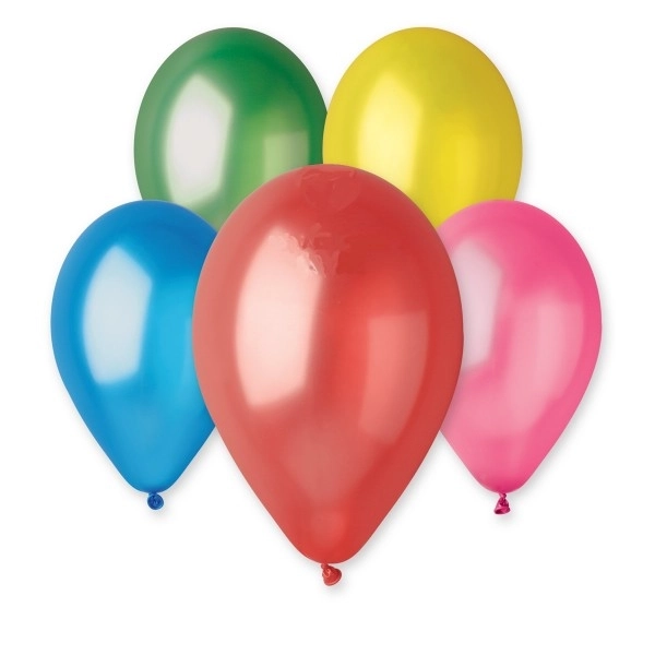 Metalliske oppustelige balloner - 10 stykker