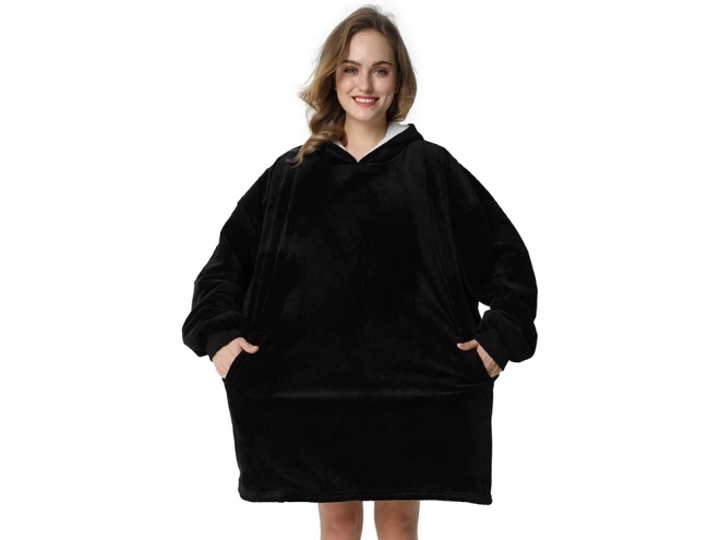 Varm oversized tæppetrøje af tyk fleece