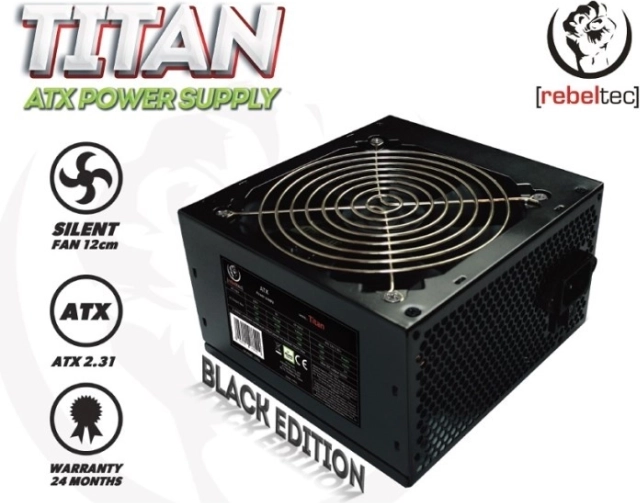 Universel ATX 2.31 strømforsyning REBELTEC Titan 450W