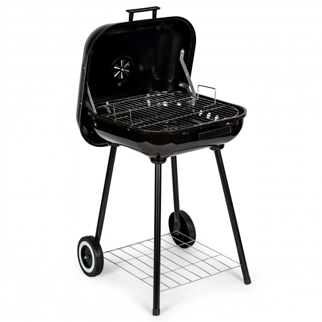 Havegrill med vippelåg + hjul