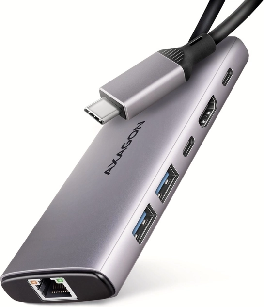 Flerport USB-hub 6-i-1 AXAGON med 10 Gbps