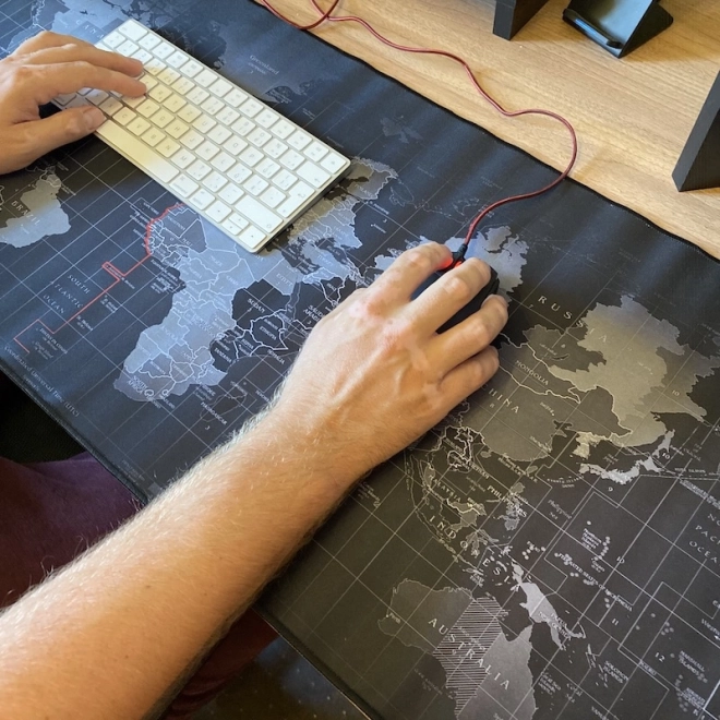 XXL musemåtte og tastaturpad grå