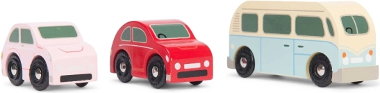 Sæt med Træ Retro Biler Le Toy Van