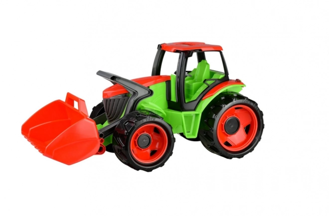 Traktor med skovl i blå-grå