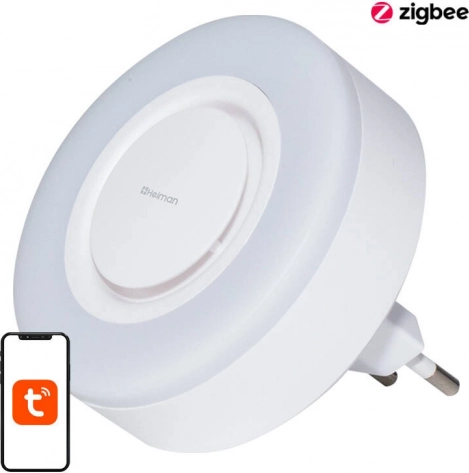 Heiman smart Zigbee signalforstærker med natlys