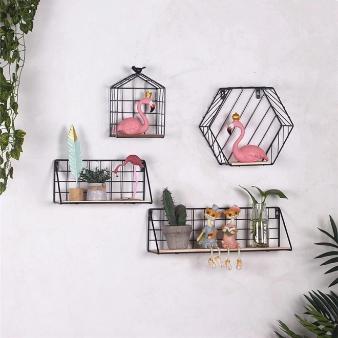 Vægmonteret hylde LOFT stil 29,5 cm - sort