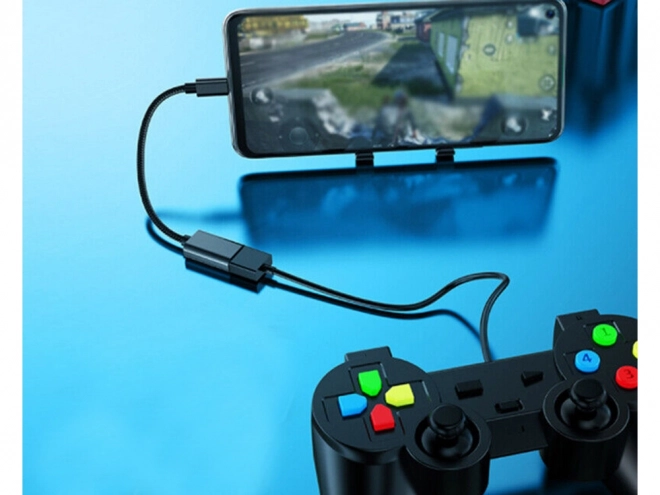 USB-C til USB-A 3.0 OTG adapter med flettet kabel