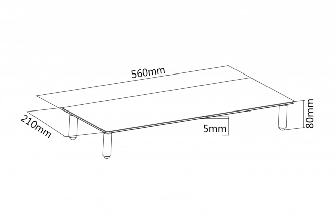Glasstativ til monitor