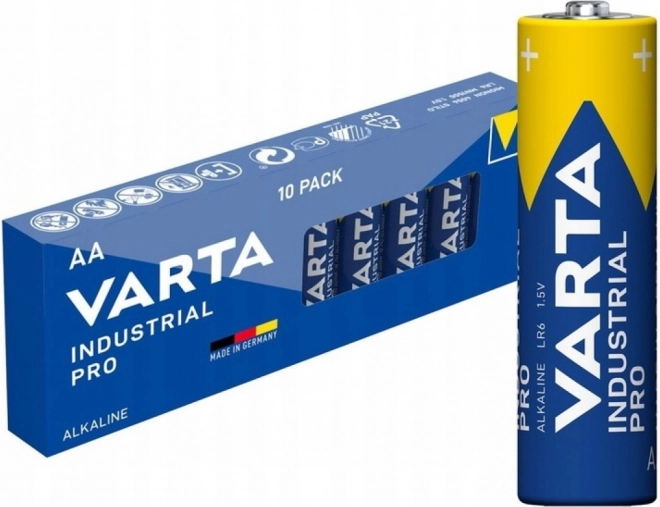Alkaliske batterier AA Industrial Pro, 10 stk