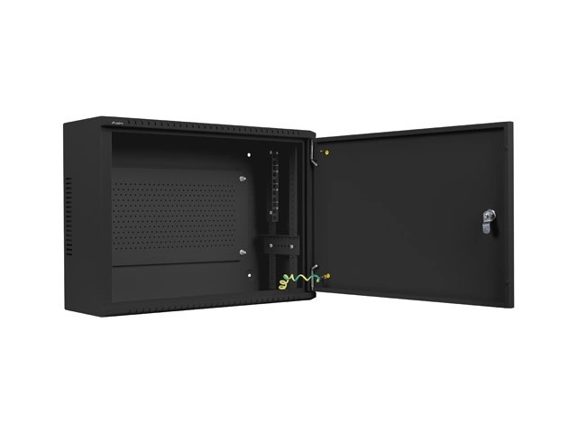 Vægmonteret rackskab 19 tommer 4U+3U 540x200 lav profil sort